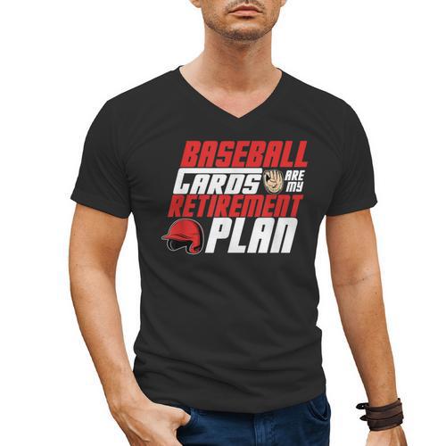 Cards Collector Baseball Cards Are My Retirement Plan Men's V-Neck T-Shirt - Sportilla