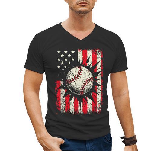 Ice Cream Baseball Drip Respect The Drip Youth Boy Baseball Men's V-Neck T-Shirt - Sportilla