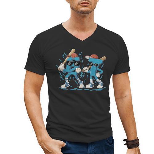 Six Seven Bruh Baseball 67 Meme For Men Boy Kids Men's V-Neck T-Shirt - Sportilla