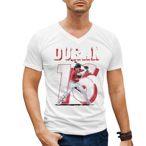 Jarren Duran Boston MLB Baseball Players MLBJDU201M Men's V-Neck T-Shirt - Sportilla