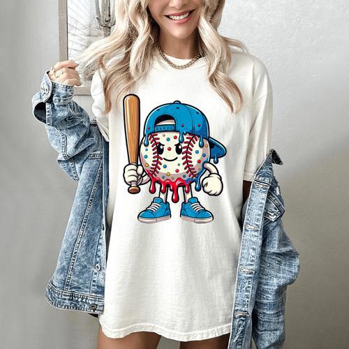 Baseball Drippy Style Apparel For Boys Youth Cool Baseball Women's Comfort Colors T-Shirt - Sportilla