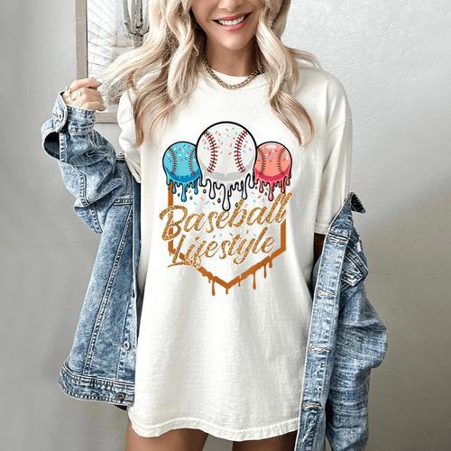 Baseball Lifestyle Baseball Lover Player Baseballer Women's Comfort Colors T-Shirt - Sportilla