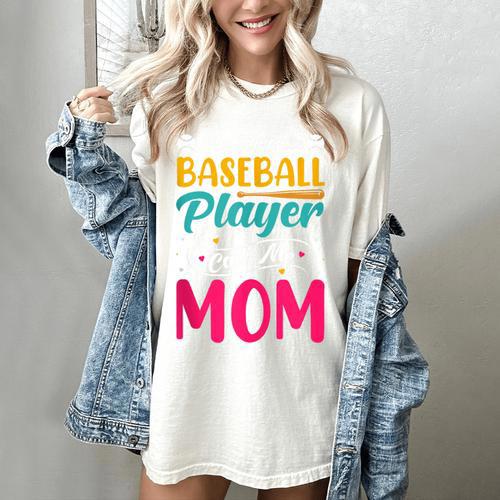 Baseball Mom Quote Vintage Retro Baseball Saying Women's Comfort Colors T-Shirt - Sportilla