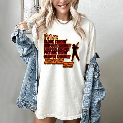 Im A Glove Findin Uniform Washin Carpool Drivin Baseball Mom Women's Comfort Colors T-Shirt - Sportilla