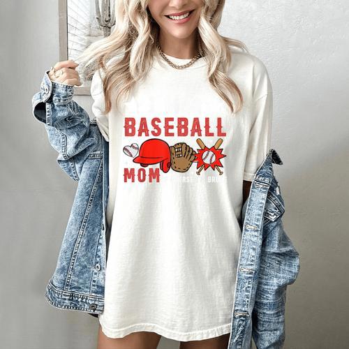 I'm A Baseball Mom Of Course I'm Broke Women's Comfort Colors T-Shirt - Sportilla