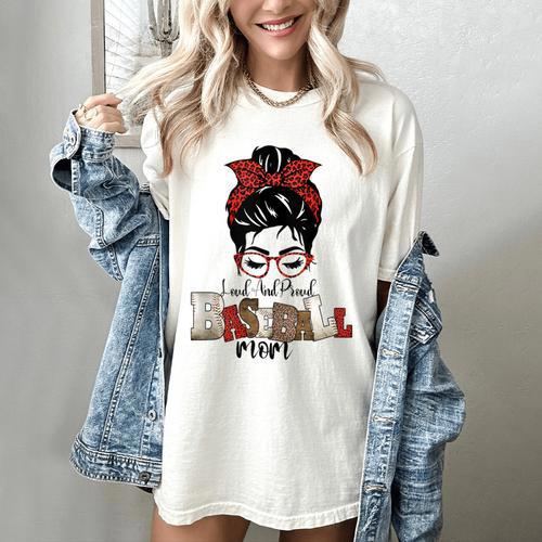 Loud And Proud Baseball Mom Women's Comfort Colors T-Shirt - Sportilla