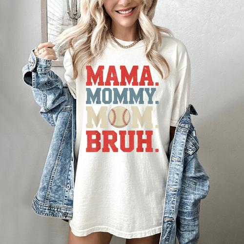 Mama Mommy Mom Bruh Baseball For Women Grandma Mother's Day Women's Comfort Colors T-Shirt - Sportilla