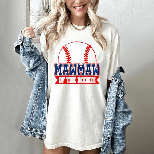 Mawmaw Rookie Of Year 1st Birthday Baseball Theme Matching Women's Comfort Colors T-Shirt - Sportilla