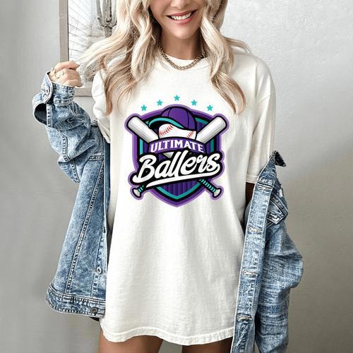 Ultimate Ballers Baseball Women's Comfort Colors T-Shirt - Sportilla