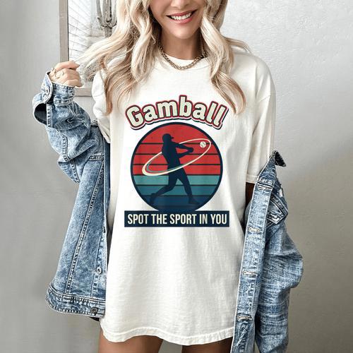 Vintage Baseball Batter Retro Sports Circle Graphic Women's Comfort Colors T-Shirt - Sportilla