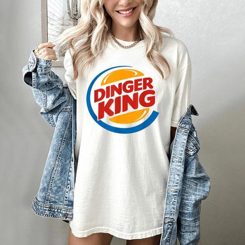 Baseball Dinger King Logo For Home Run Players And Fan Women's Comfort Colors T-Shirt - Sportilla