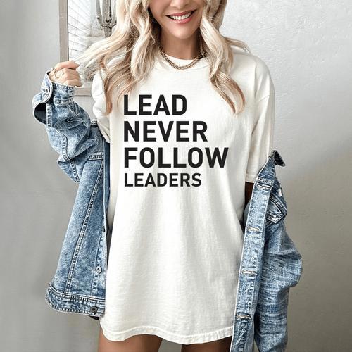 Baseball Lead Never Follow Leaders Team Captain Leadership Premium Tri-Blend Women's Comfort Colors T-Shirt - Sportilla
