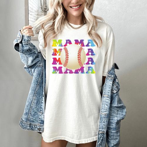 Baseball Mama Sport Women Proud Baseball Mom Premium Women's Comfort Colors T-Shirt - Sportilla
