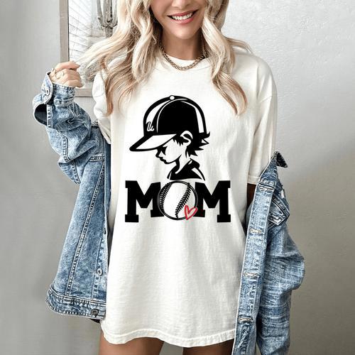 Baseball Mom American Baseball Cate Baseball Kid Women's Comfort Colors T-Shirt - Sportilla
