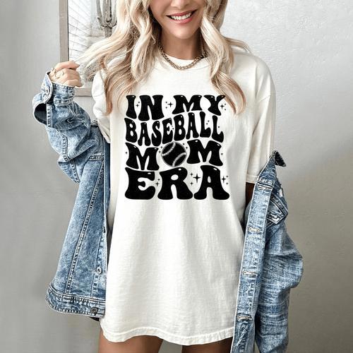 In My Baseball Mom Era Baseball Women's Comfort Colors T-Shirt - Sportilla