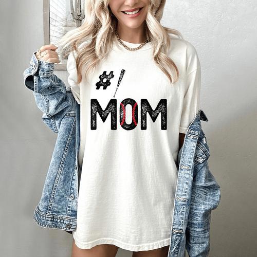 Baseball Mom Number One 1 Mother Baseball Lover Mother's Day Women's Comfort Colors T-Shirt - Sportilla