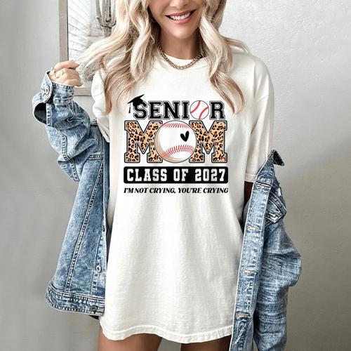 Baseball Senior Class Of 2027 Senior 2027 Graduation Women Women's Comfort Colors T-Shirt - Sportilla
