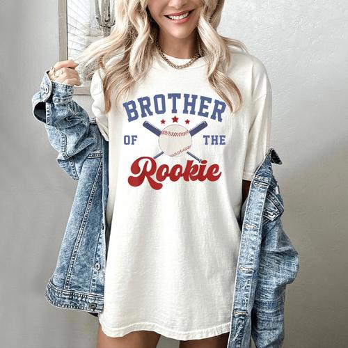 Brother Of Rookie 1st Birthday Baseball Boy Family Matching Women's Comfort Colors T-Shirt - Sportilla
