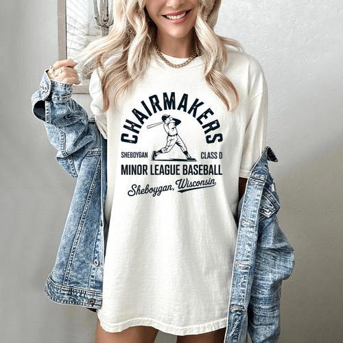 Chairmakers Sheboygan Minor League Baseball Women's Comfort Colors T-Shirt - Sportilla