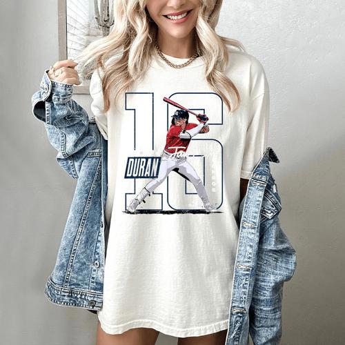 Jarren Duran Boston MLB Baseball Players MLBJDU202M Women's Comfort Colors T-Shirt - Sportilla