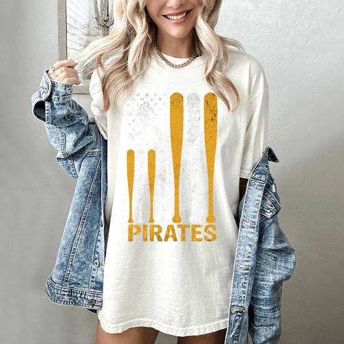 Pirates Baseball Fan Apparel For Sports Enthusiasts Women's Comfort Colors T-Shirt - Sportilla
