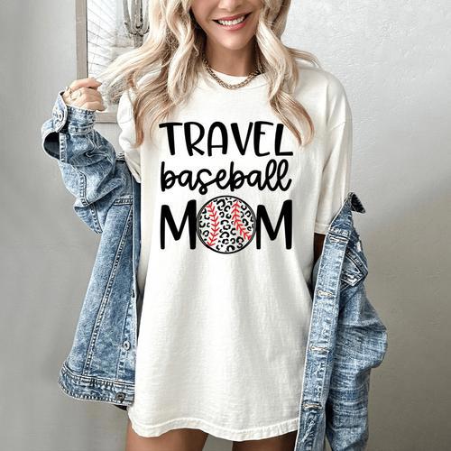 Travel Baseball Mom Travel Team Game Day Travel Sports Mom Women's Comfort Colors T-Shirt - Sportilla