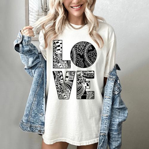 Women's Baseball Softball Baseball Mom LOVE Baseball Women's Comfort Colors T-Shirt - Sportilla