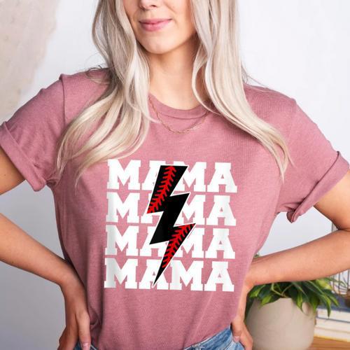 Baseball Mama Baseball Mom Women's Heather T-Shirt - Sportilla