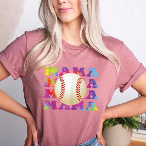 Baseball Mama Sport Women Proud Baseball Mom Women's Heather T-Shirt - Sportilla