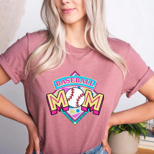Baseball Mom Loud And Proud Game Day Sport Mother's Day Women's Heather T-Shirt - Sportilla