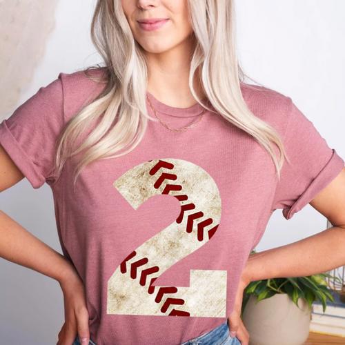 Baseball Mom Baseball Parent Number Two Baseball Gear 2 Women's Heather T-Shirt - Sportilla