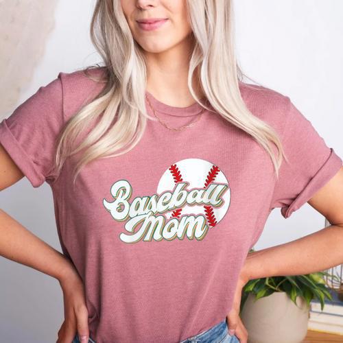 Baseball Mom's Favorite Game Day Women's Heather T-Shirt - Sportilla
