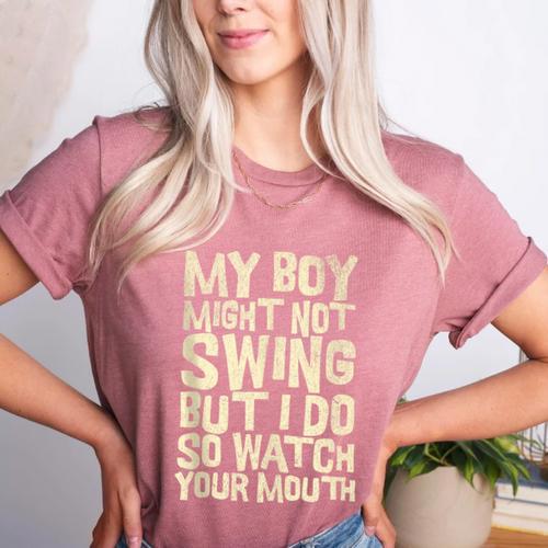 Sassy Baseball Mom Women's Heather T-Shirt - Sportilla