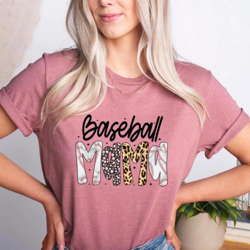 Baseball Mama Coquette Mother's Day Baseball Mom Vintage Women's Heather T-Shirt - Sportilla