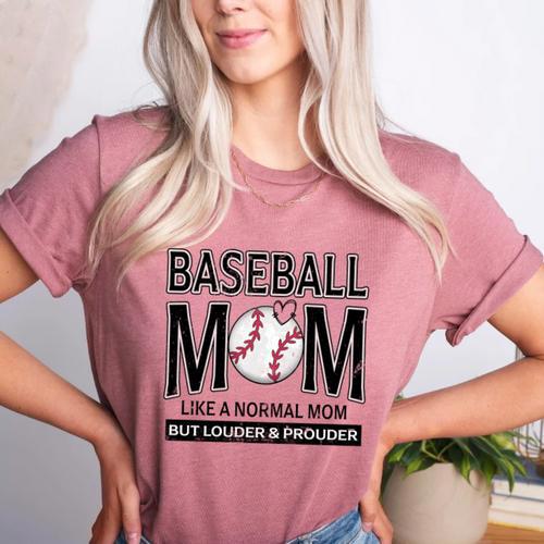 Baseball Mom Not Like a Normal Mom Baseball Mama Women's Heather T-Shirt - Sportilla