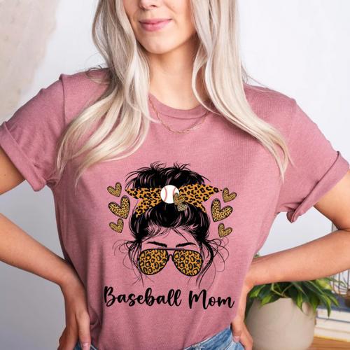 Baseball Mom Baseball Player Mom Women's Heather T-Shirt - Sportilla