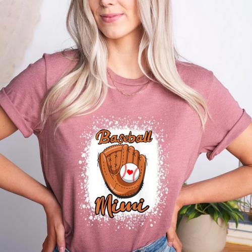 Women Baseball Mom Shirt Baseball Season Shirt Mothers Day Women's Heather T-Shirt - Sportilla