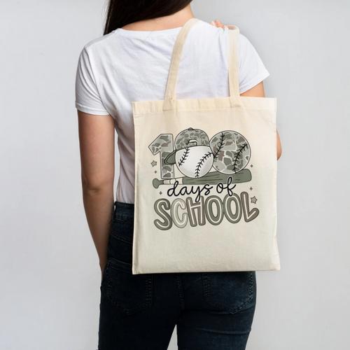 100 Days Of School Baseball Cap Boy School Teacher Canvas Tote Bag - Sportilla
