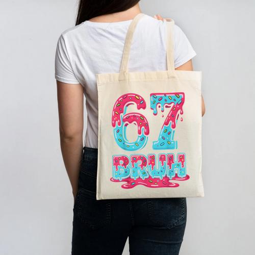 67 Ice Cream Drip Baseball For Men Women Kids Canvas Tote Bag - Sportilla