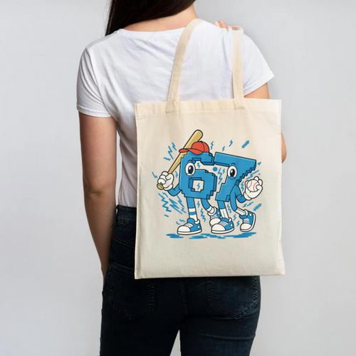 67 Six Seven 6-7 Italian Brainrot Kids Baseball Canvas Tote Bag - Sportilla