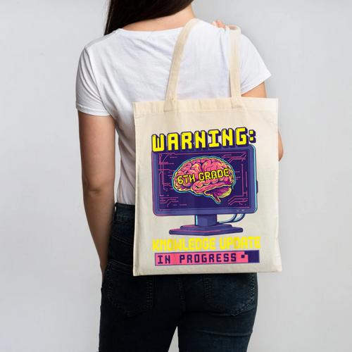 6th Grade Back To School Sixth Grade Smart Boys Computer Canvas Tote Bag - Savourry