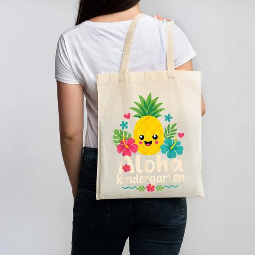 Aloha Kindergarten Pineapple Back To School Canvas Tote Bag - Savourry