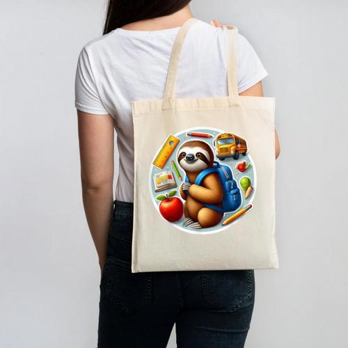 Back To School Sloth Boys Girls Student Kids Lover Child New Canvas Tote Bag - Savourry