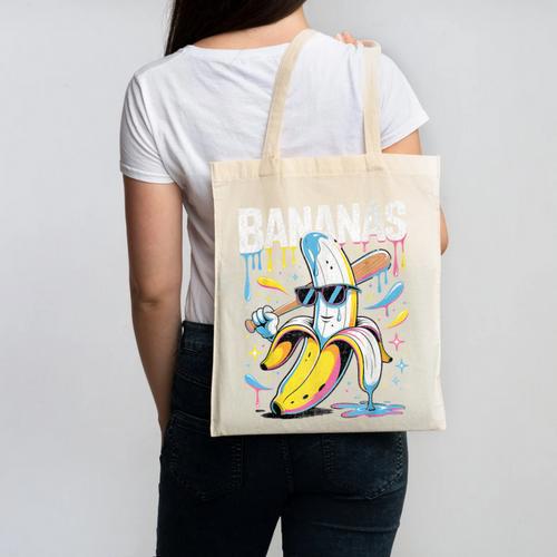 Banana Baseball Drip Kids Youth Boys Girls Sport Teens Canvas Tote Bag - Sportilla