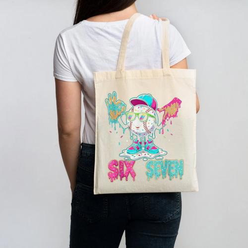 Baseball 67 Drip Six Seven Hand Signs Ice Cream Meme Canvas Tote Bag - Sportilla
