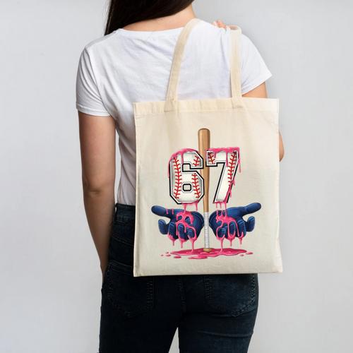 Baseball Drip Shirt Youth Baseball Glove Drip Ice Cream Canvas Tote Bag - Sportilla