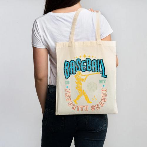 Baseball Is My Favorite Season Player Coach Fan Game Day Canvas Tote Bag - Sportilla