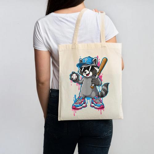 Baseball Ice Cream Drip For Boys And Girls Batter Game Day Canvas Tote Bag - Sportilla