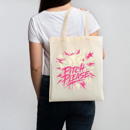 Baseball Phrase With Stars Canvas Tote Bag - Sportilla