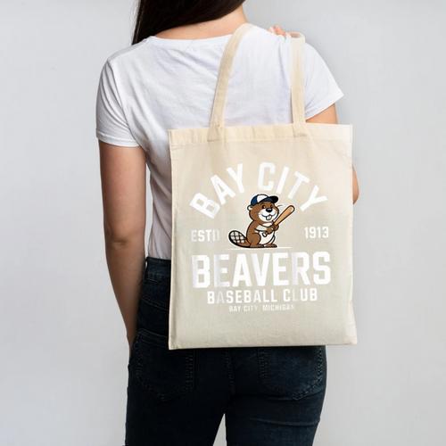 Bay City Beavers Baseball Club Estd 1913 Canvas Tote Bag - Sportilla